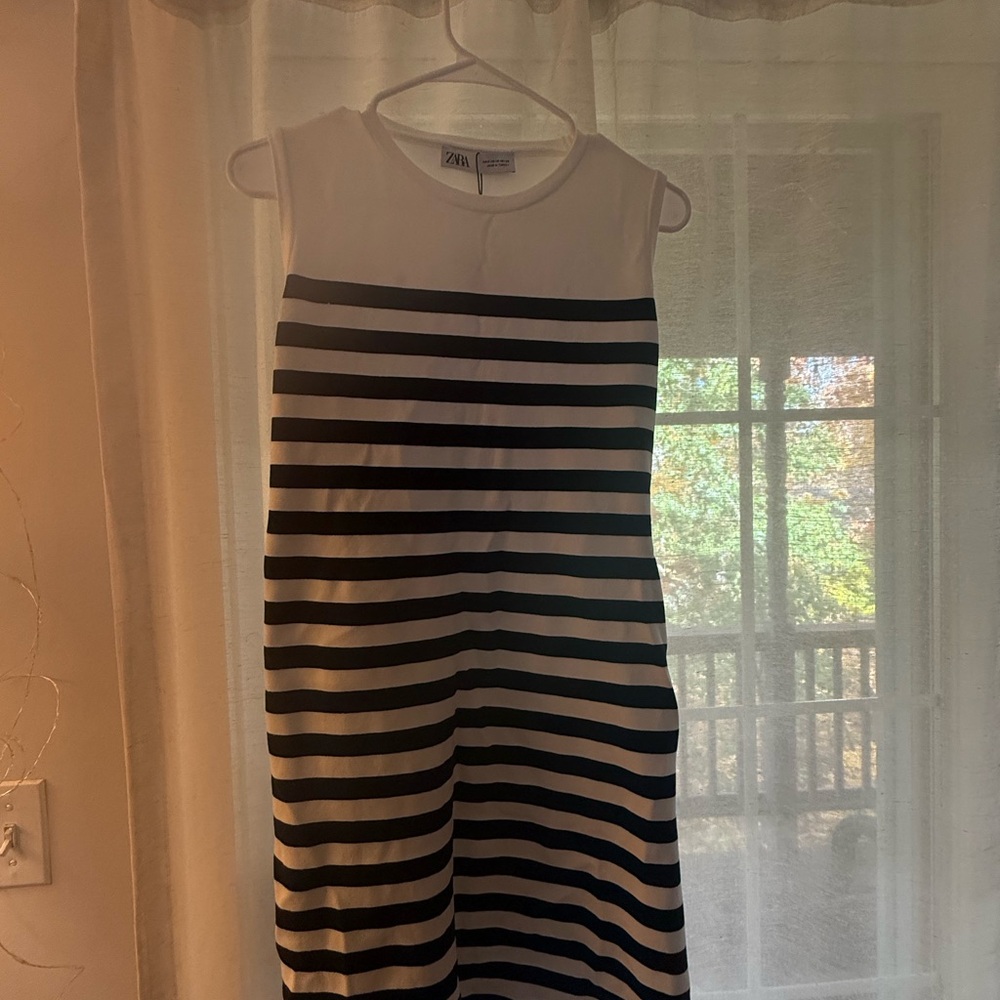 Zara Monochrome Striped Dress